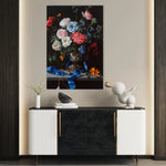 Floral 1213 Canvas Art 18" x 24" / 45 x 60 cm / Black
