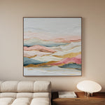 Abstract 1214 Canvas Art 16" x 16" / 40 x 40 cm / Black
