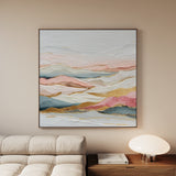 Abstract 1214 Canvas Art 16" x 16" / 40 x 40 cm / Black