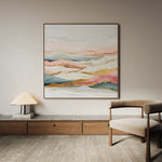 Abstract 1214 Canvas Art 16" x 16" / 40 x 40 cm / Black
