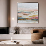 Abstract 1214 Canvas Art 16" x 16" / 40 x 40 cm / Black