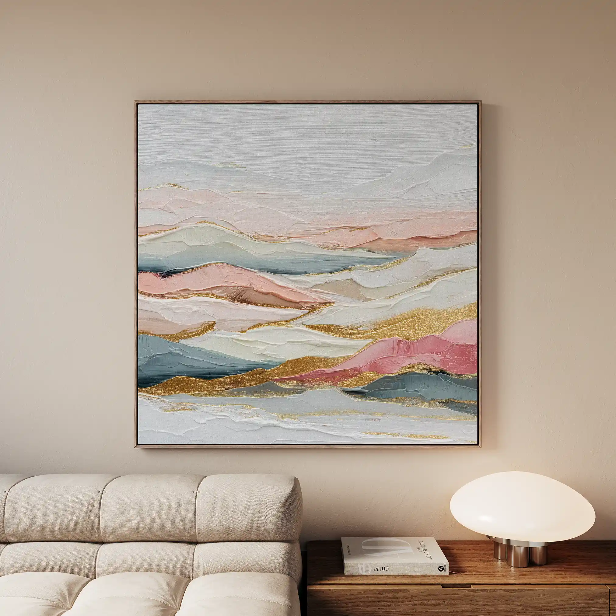 Abstract 1214 Canvas Art 60 x 60 cm / Black