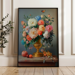 Floral 1214 Canvas Art 18" x 24" / 45 x 60 cm / Black