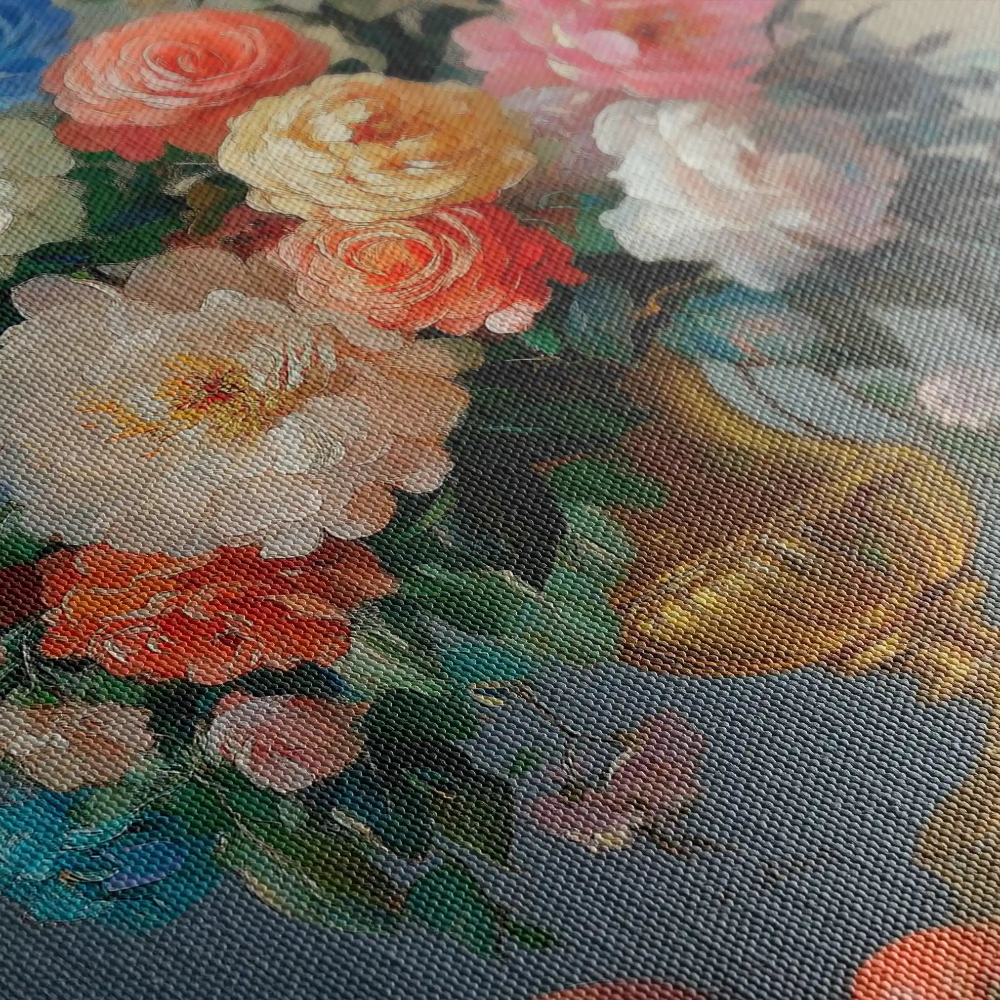 Floral 1214 Canvas Art 60 x 40 cm / Black