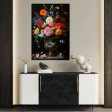 Floral 1215 Canvas Art 18" x 24" / 45 x 60 cm / Black