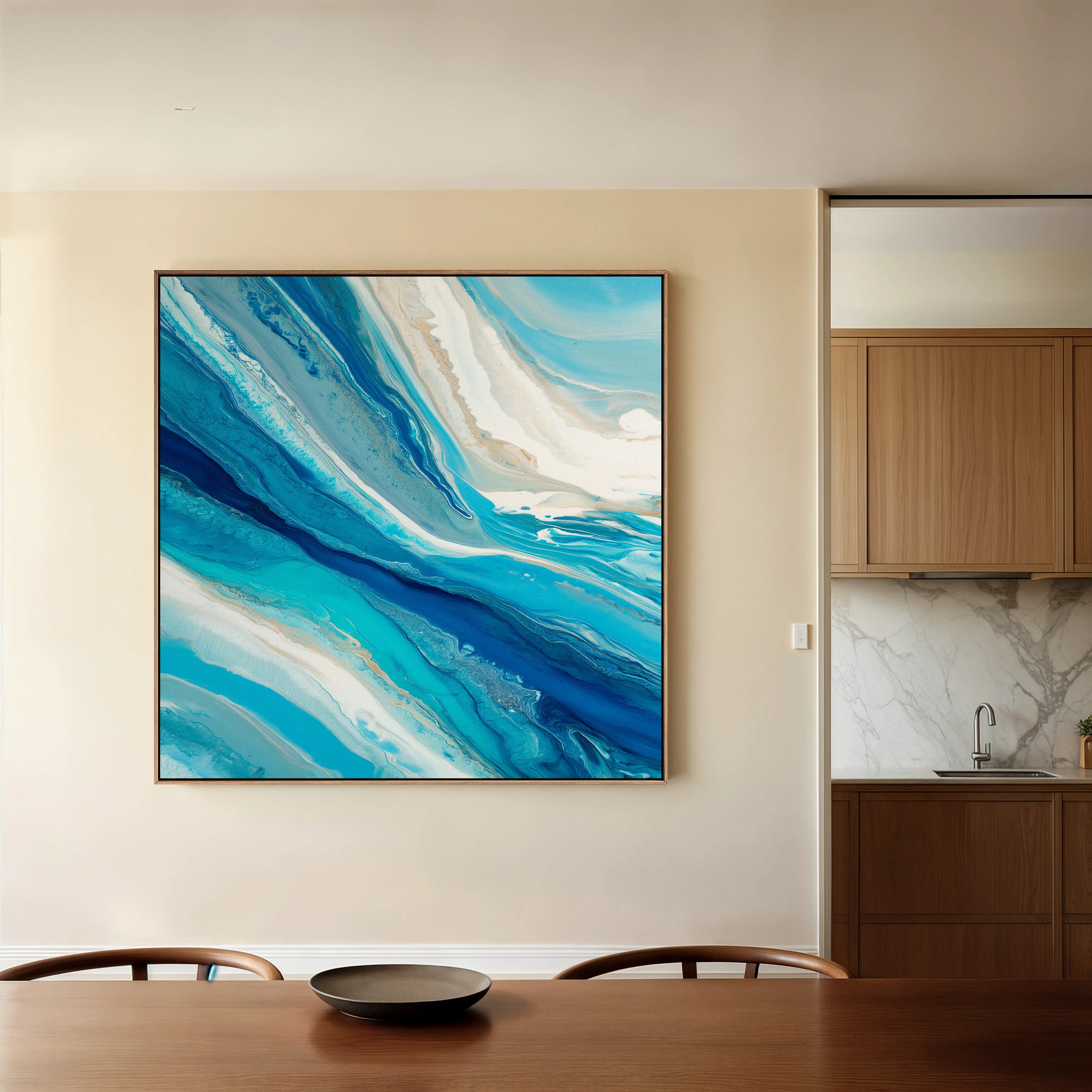 Abstract 1216 Canvas Art 16" x 16" / 40 x 40 cm / Black