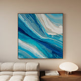 Abstract 1216 Canvas Art 16" x 16" / 40 x 40 cm / Black