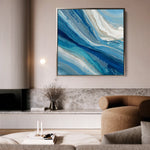 Abstract 1216 Canvas Art 16" x 16" / 40 x 40 cm / Black