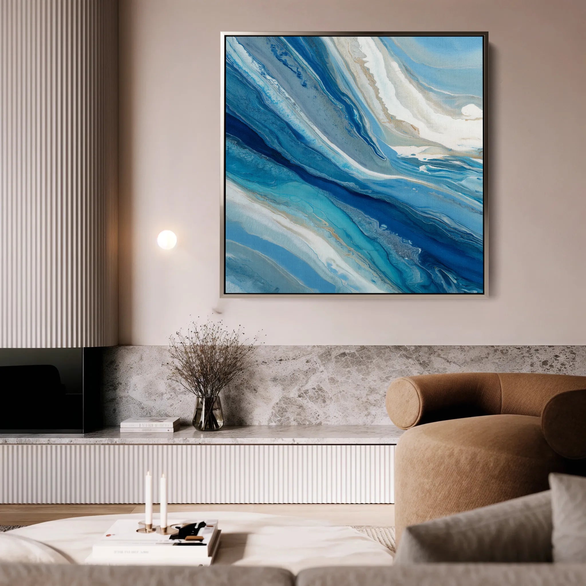 Abstract 1216 Canvas Art 16" x 16" / 40 x 40 cm / Black