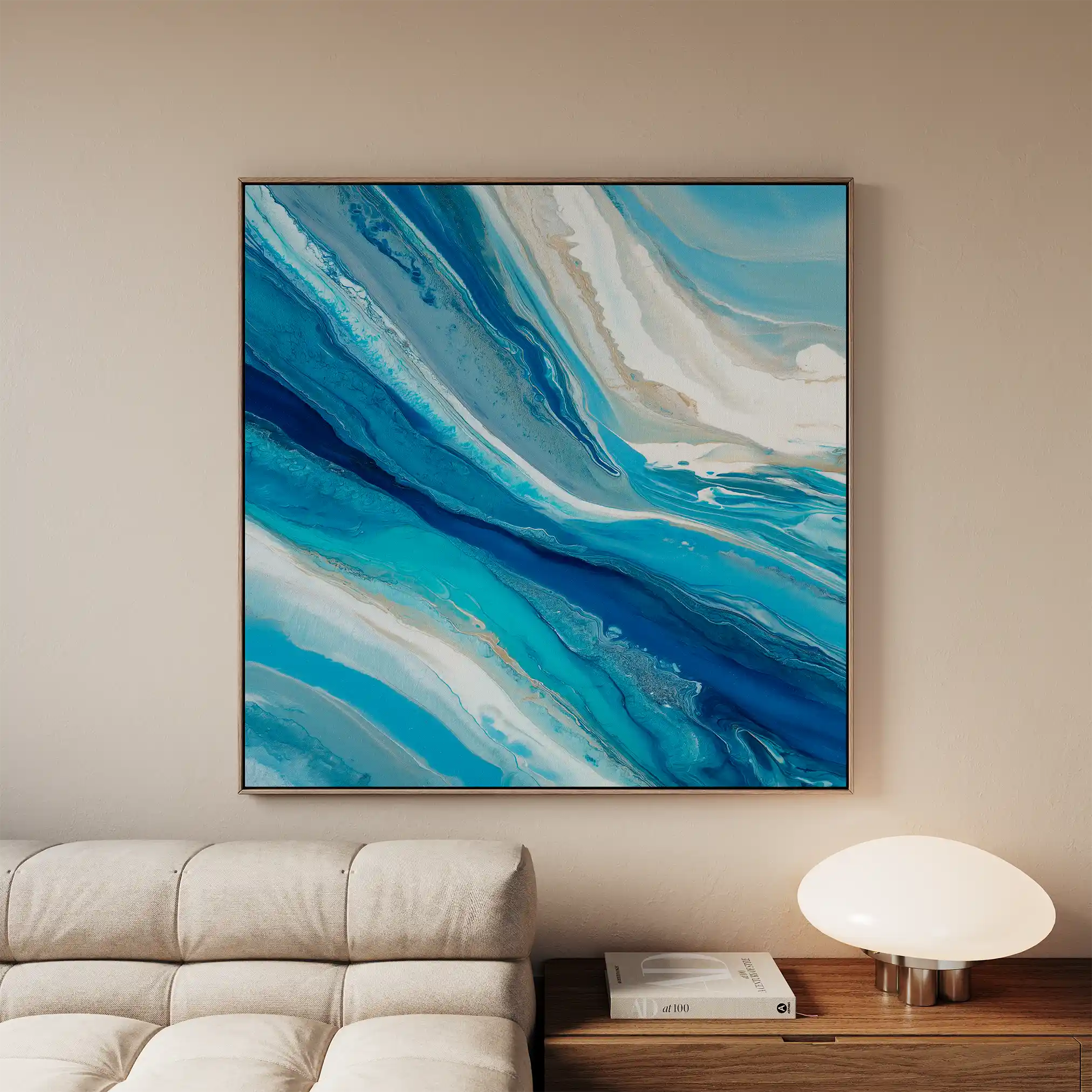 Abstract 1216 Canvas Art 60 x 60 cm / Black