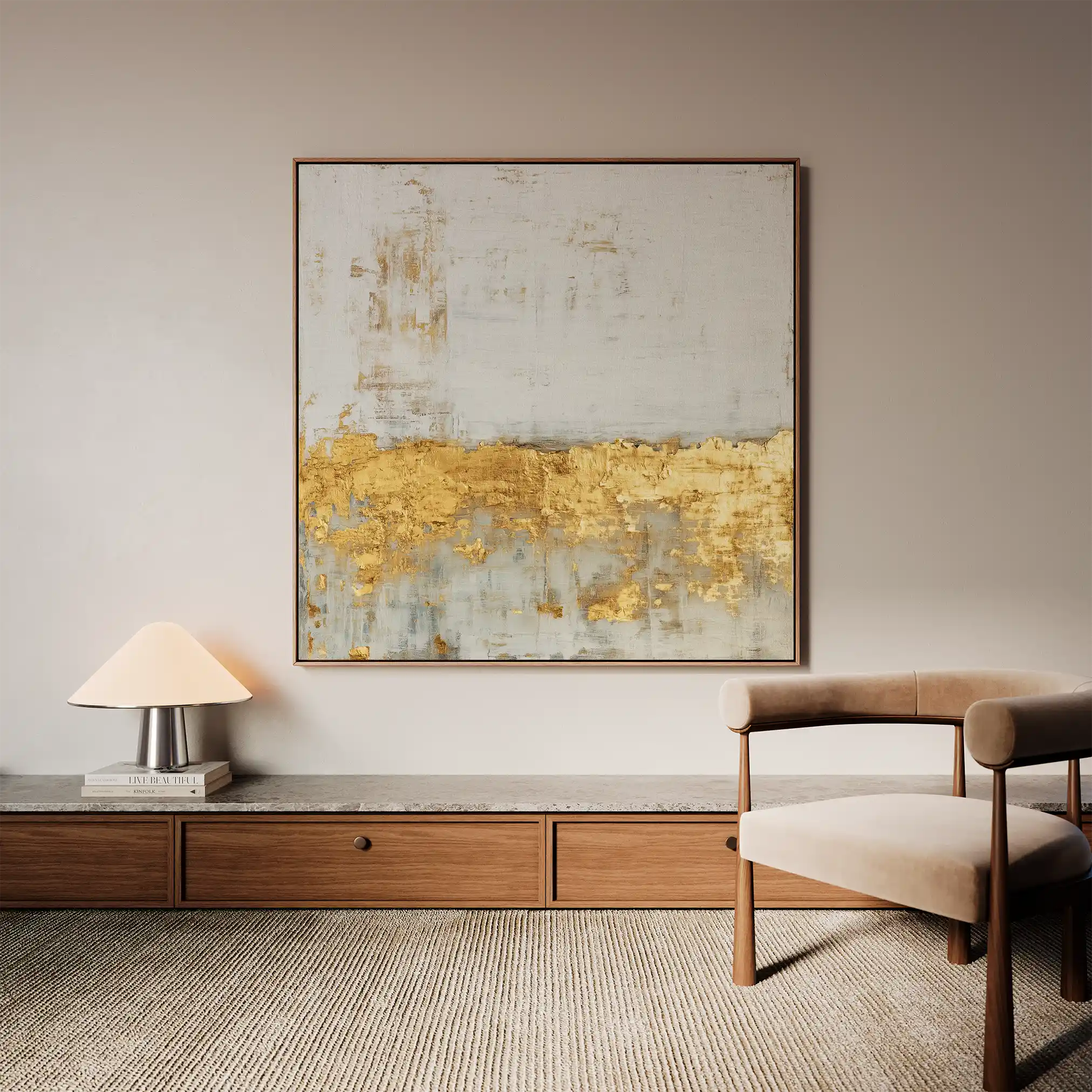 Abstract 1217 Canvas Art 60 x 60 cm / Black