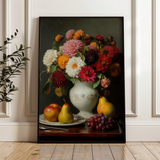 Floral 1217 Canvas Art 18" x 24" / 45 x 60 cm / Black