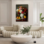 Floral 1217 Canvas Art 18" x 24" / 45 x 60 cm / Black