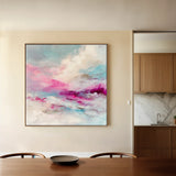 Abstract 1218 Canvas Art 16" x 16" / 40 x 40 cm / Black