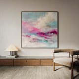 Abstract 1218 Canvas Art 16" x 16" / 40 x 40 cm / Black