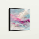 Abstract 1218 Canvas Art 16" x 16" / 40 x 40 cm / Black