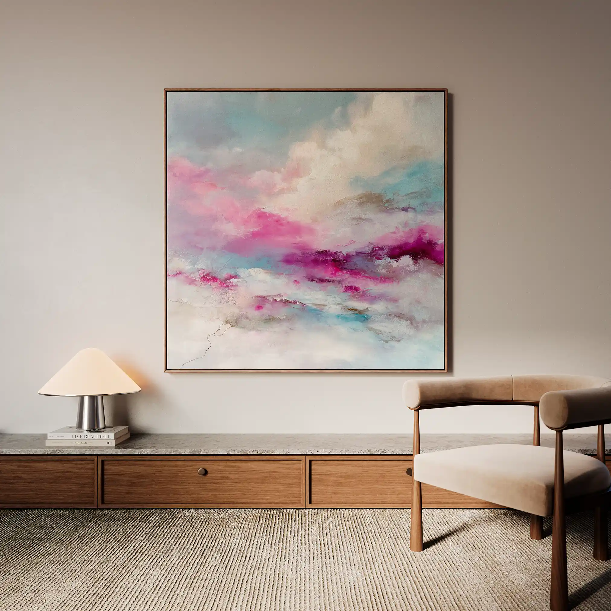 Abstract 1218 Canvas Art 60 x 60 cm / Black