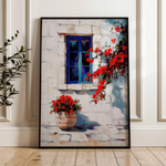 Floral 1218 Canvas Art 18" x 24" / 45 x 60 cm / Black