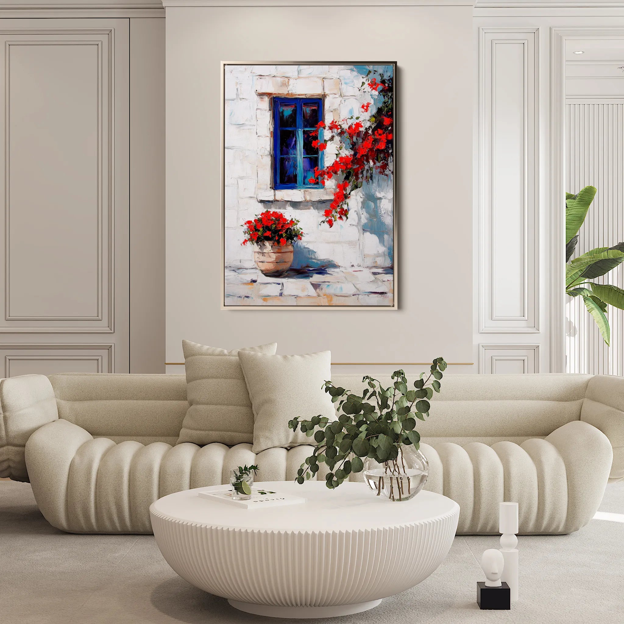 Floral 1218 Canvas Art 18" x 24" / 45 x 60 cm / Black