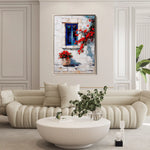 Floral 1218 Canvas Art 60 x 40 cm / Black