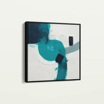 Abstract 1219 Canvas Art 16" x 16" / 40 x 40 cm / Black