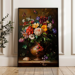 Floral 1219 Canvas Art 18" x 24" / 45 x 60 cm / Black
