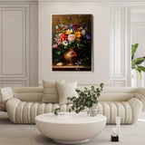 Floral 1219 Canvas Art 18" x 24" / 45 x 60 cm / Black
