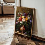 Floral 1219 Canvas Art 18" x 24" / 45 x 60 cm / Black