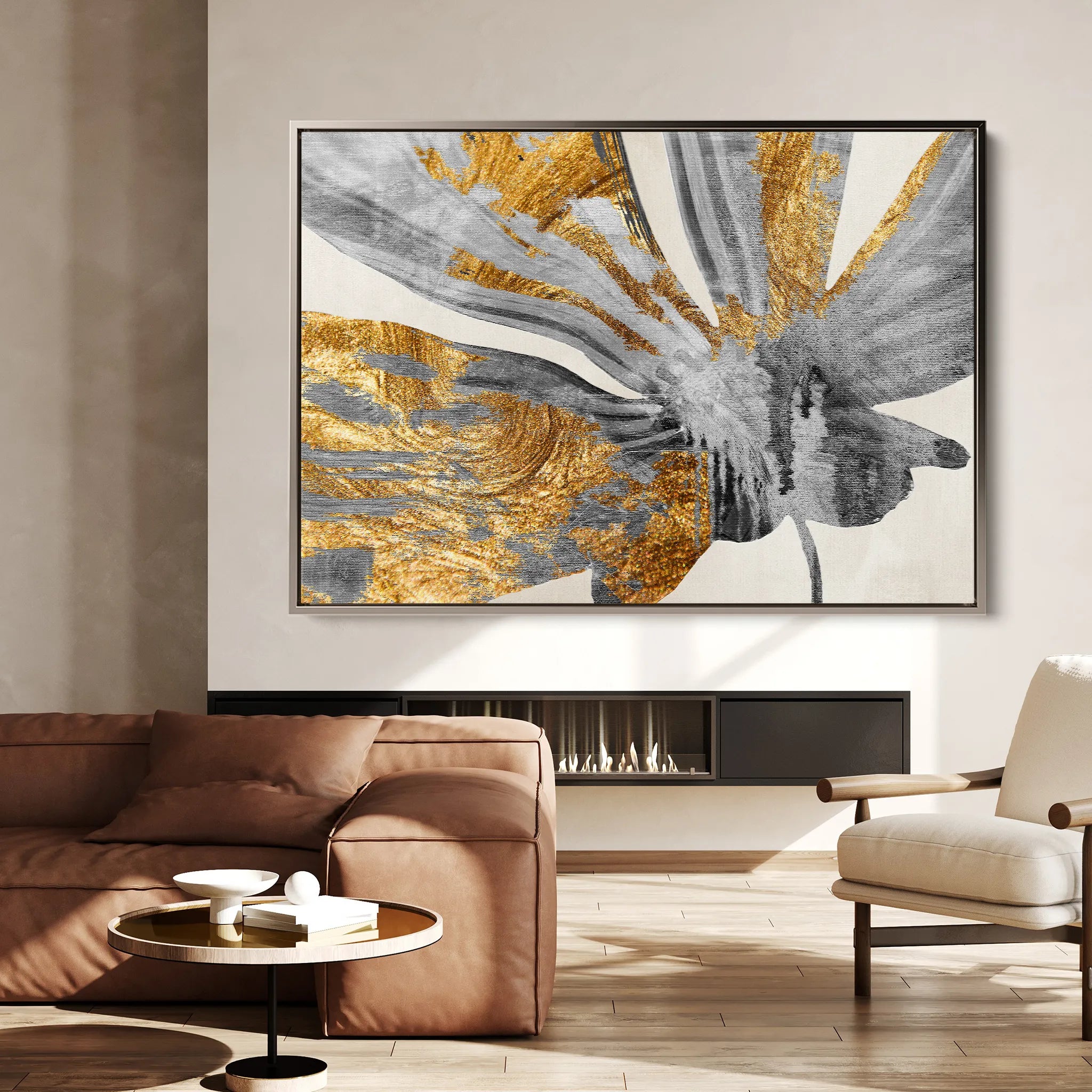 Abstract 122 Canvas Art 18" x 24" / 45 x 60 cm / Black