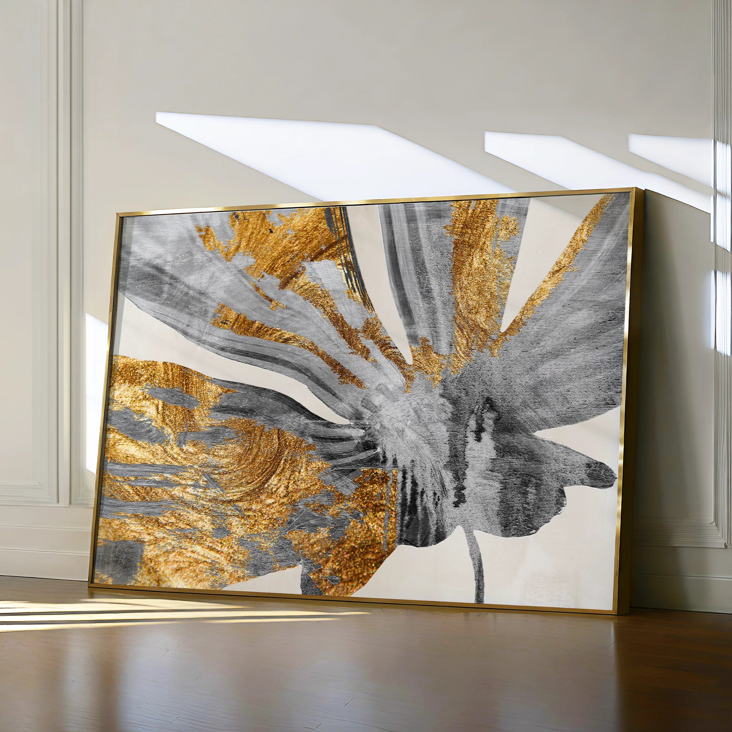Abstract 122 Canvas Art 18" x 24" / 45 x 60 cm / Black