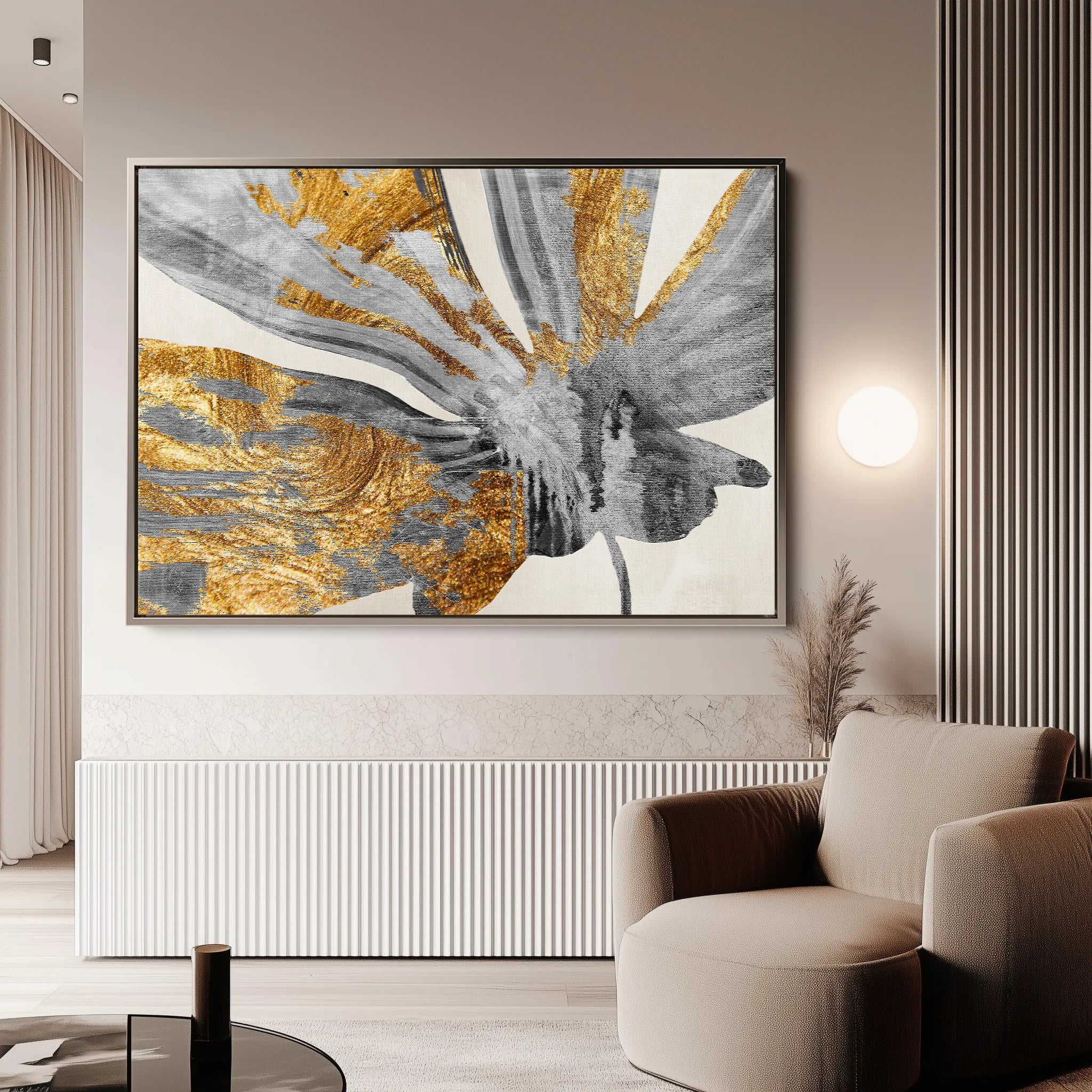 Abstract 122 Canvas Art 18" x 24" / 45 x 60 cm / Black