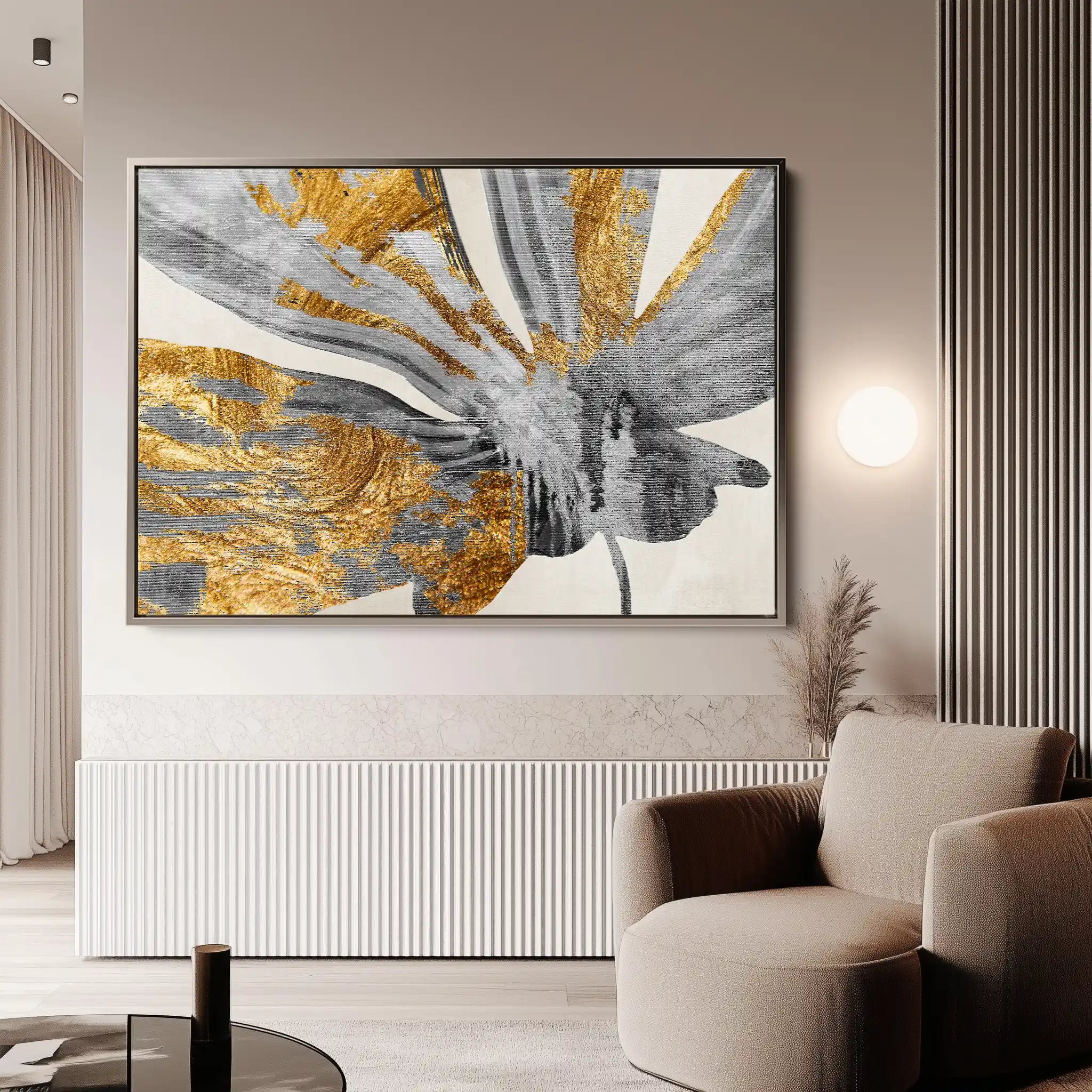 Abstract 122 Canvas Art 60 x 40 cm / Black