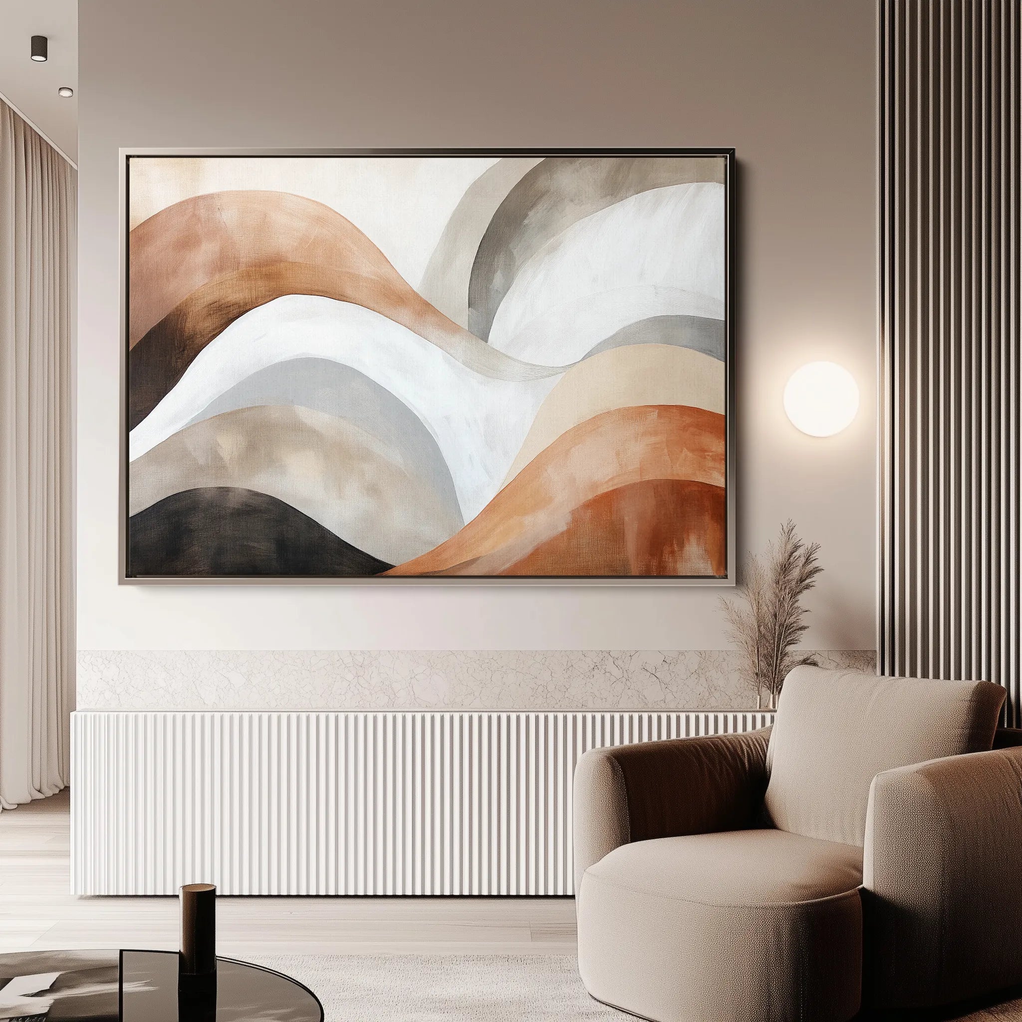 Boho 122 Canvas Art 18" x 24" / 45 x 60 cm / Black