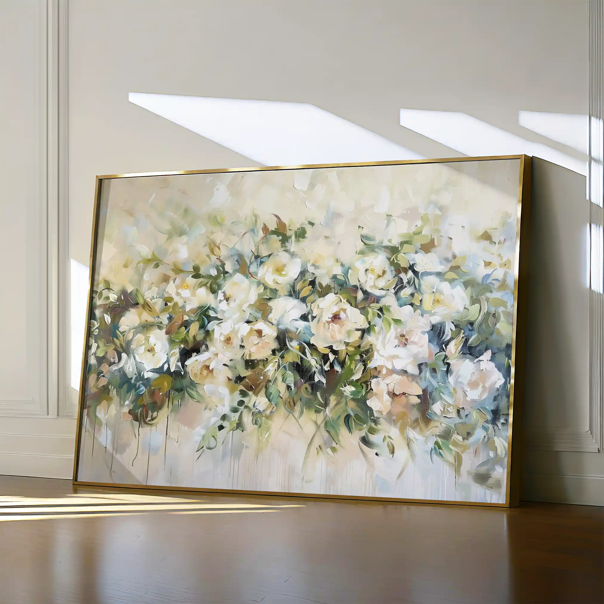 Floral 122 Canvas Art 18" x 24" / 45 x 60 cm / Black