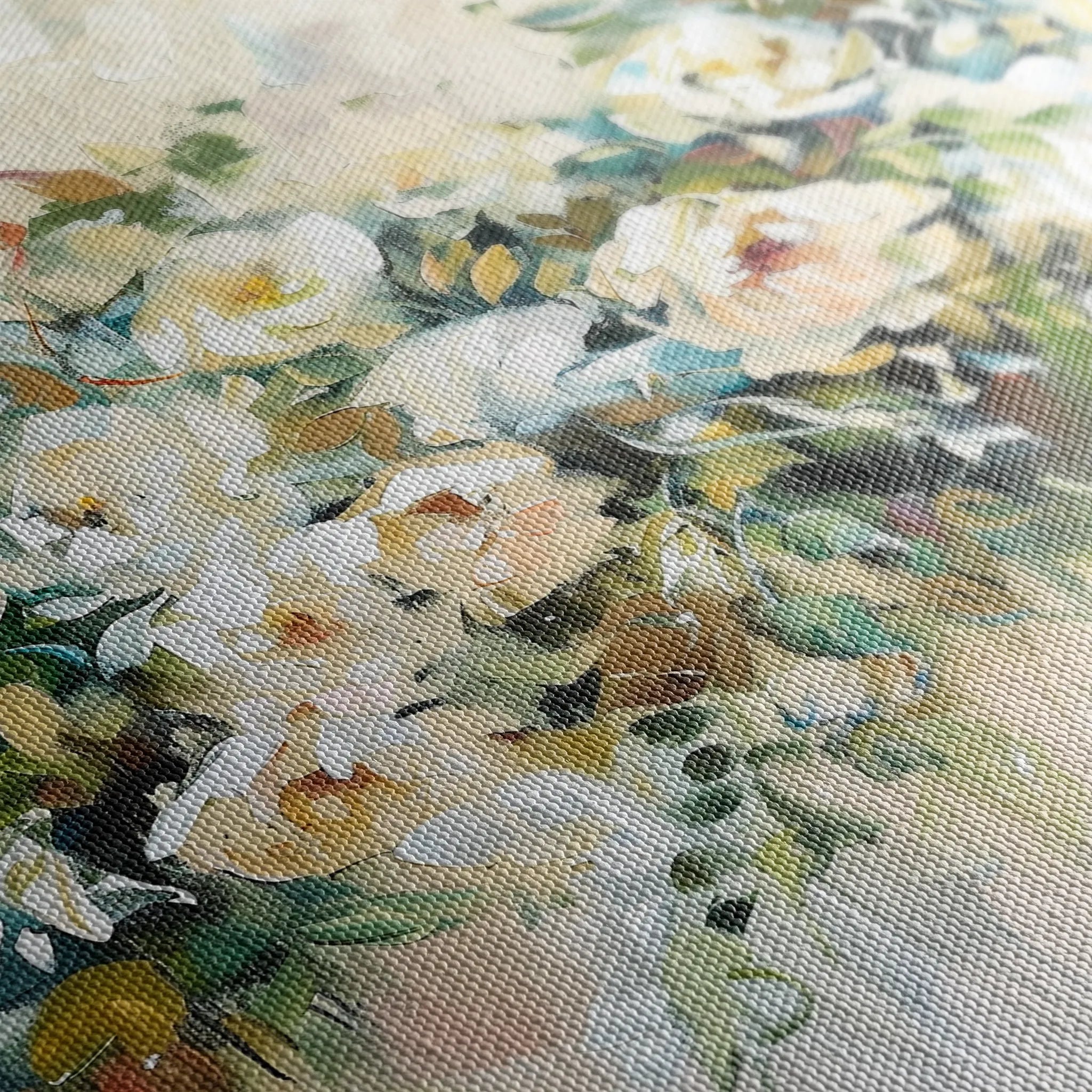 Floral 122 Canvas Art 18" x 24" / 45 x 60 cm / Black