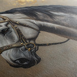 Horses 122 Canvas Art 18" x 24" / 45 x 60 cm / Black