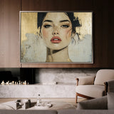 Portrait 122 Canvas Art 18" x 24" / 45 x 60 cm / Black