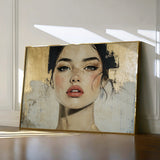 Portrait 122 Canvas Art 18" x 24" / 45 x 60 cm / Black