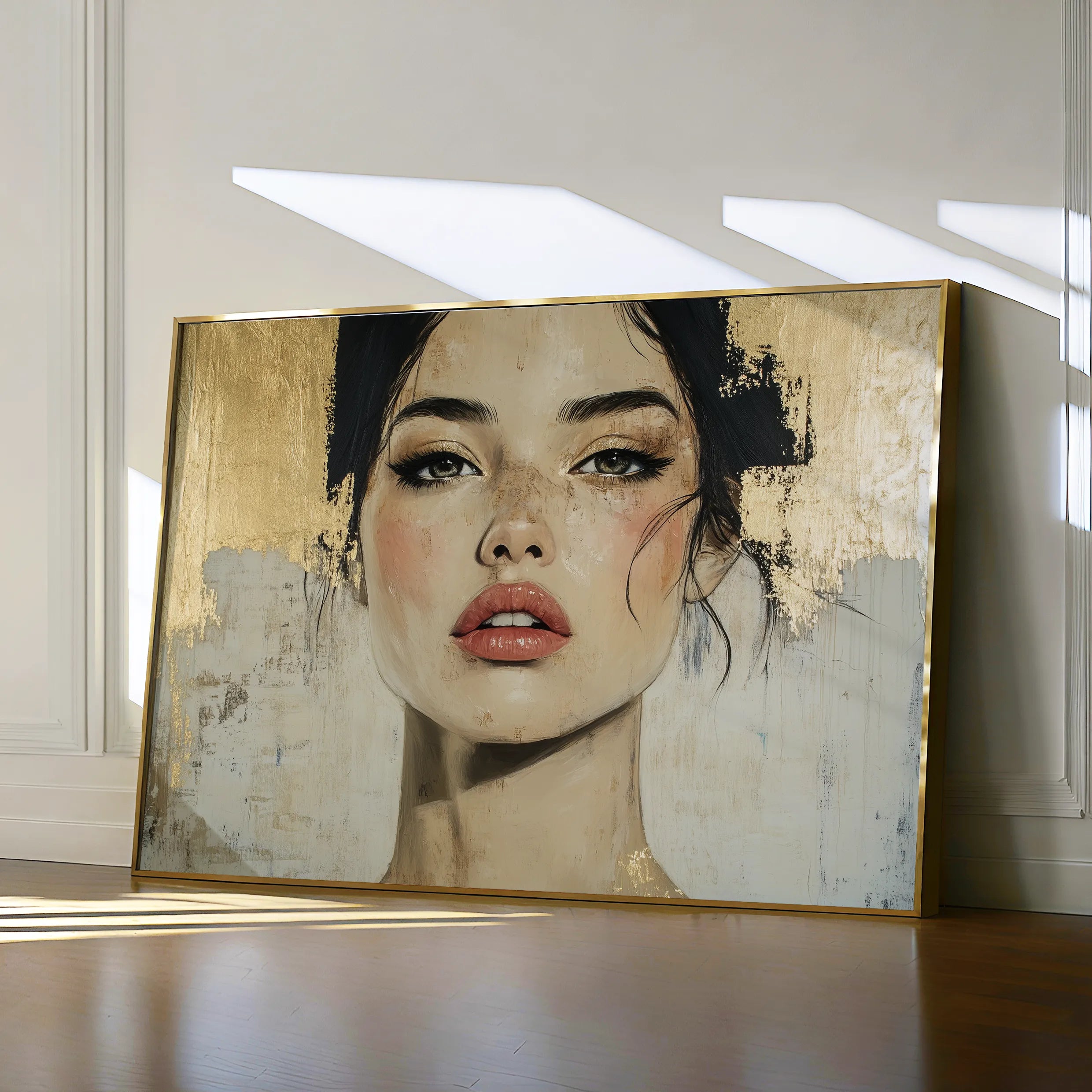 Portrait 122 Canvas Art 18" x 24" / 45 x 60 cm / Black