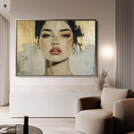 Portrait 122 Canvas Art 18" x 24" / 45 x 60 cm / Black