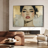 Portrait 122 Canvas Art 18" x 24" / 45 x 60 cm / Black