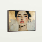 Portrait 122 Canvas Art 18" x 24" / 45 x 60 cm / Black