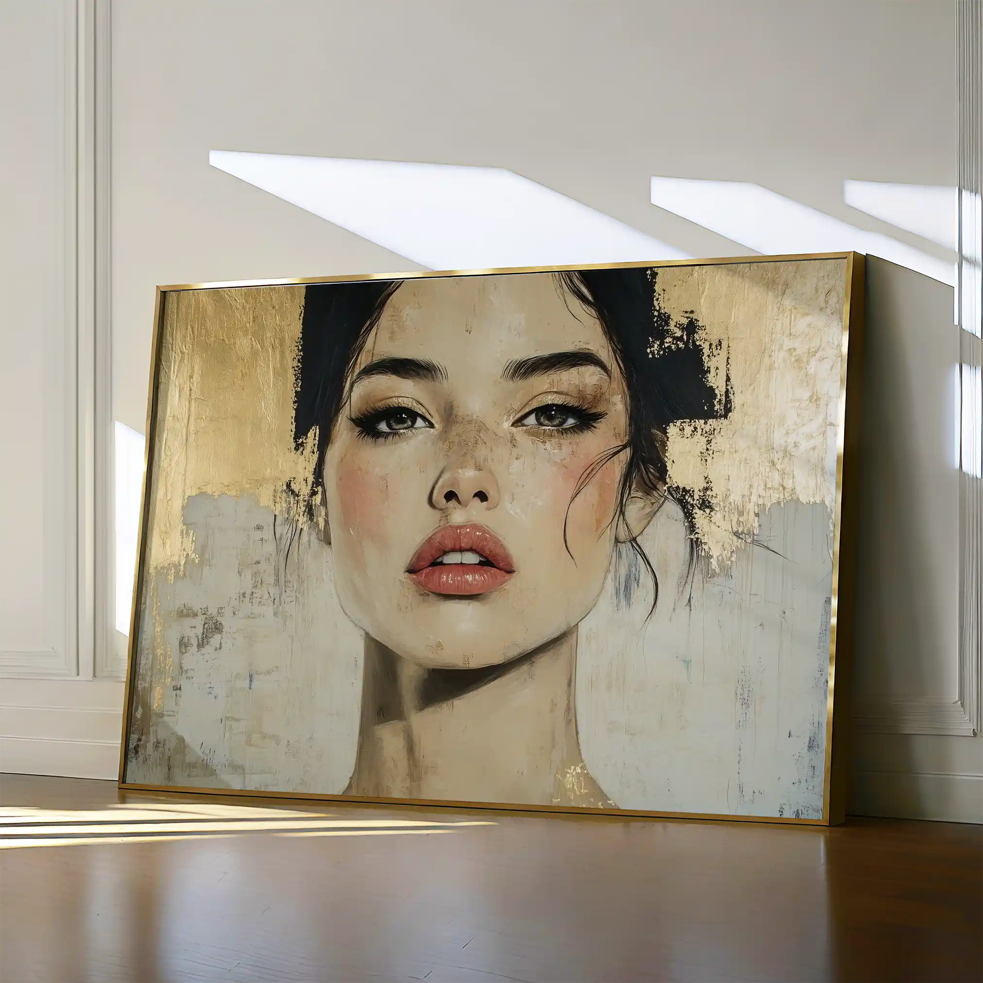Portrait 122 Canvas Art 60 x 40 cm / Black