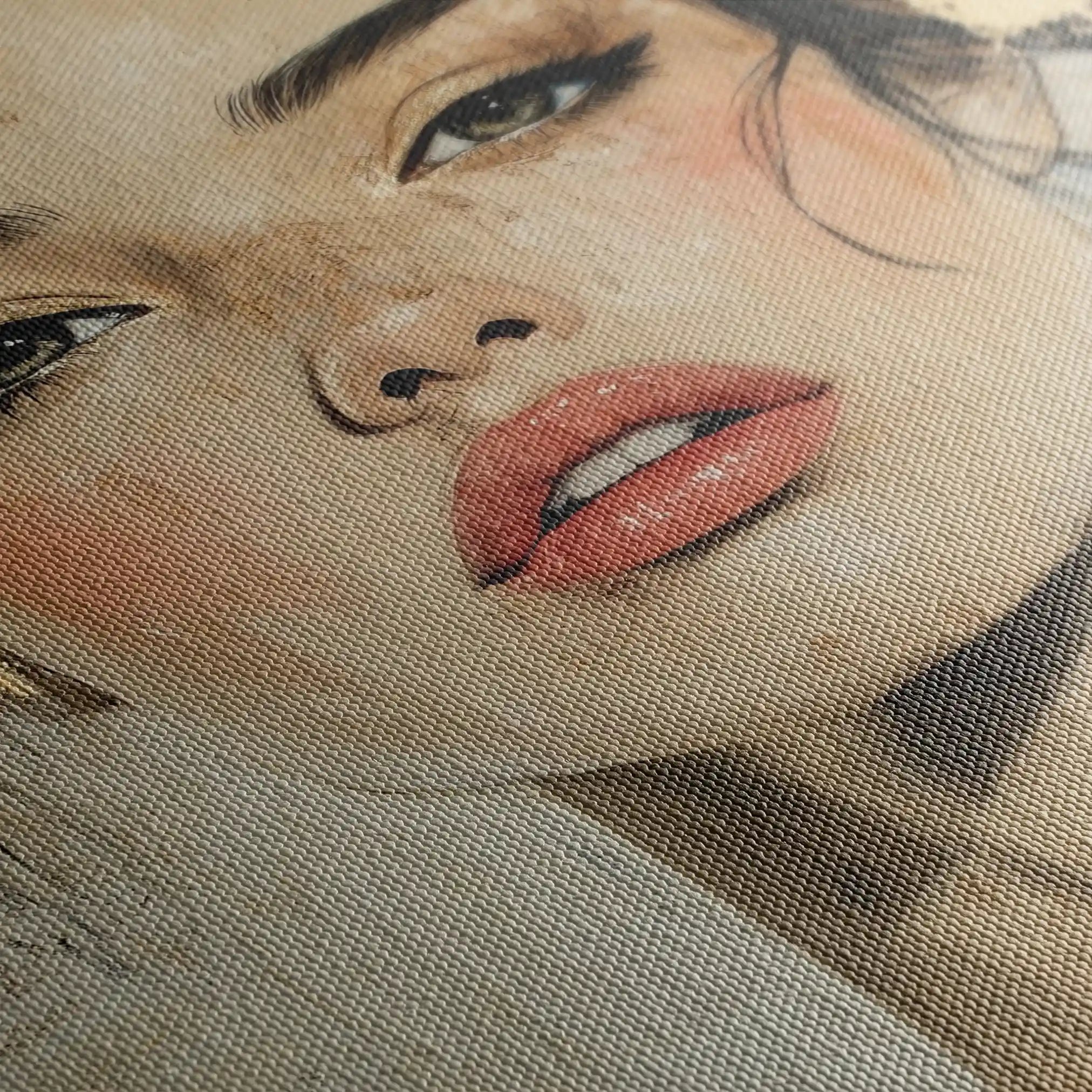 Portrait 122 Canvas Art 60 x 40 cm / Black