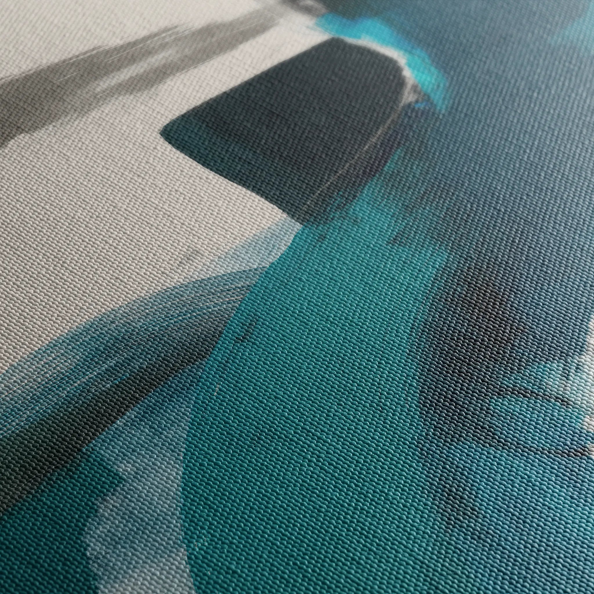 Abstract 1220 Canvas Art 16" x 16" / 40 x 40 cm / Black