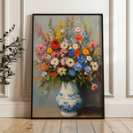 Floral 1220 Canvas Art 18" x 24" / 45 x 60 cm / Black