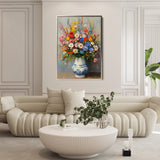 Floral 1220 Canvas Art 18" x 24" / 45 x 60 cm / Black