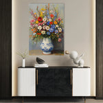 Floral 1220 Canvas Art 18" x 24" / 45 x 60 cm / Black