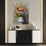 Floral 1220 Canvas Art 18" x 24" / 45 x 60 cm / Black