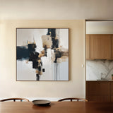Abstract 1221 Canvas Art 16" x 16" / 40 x 40 cm / Black